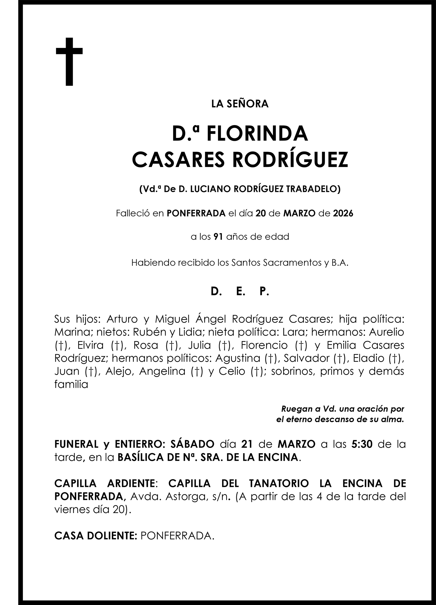 FLORINDA CASARES RODRÍGUEZ