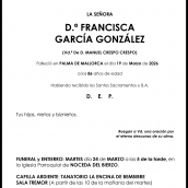 FRANCISCA GARCÍA GONZÁLEZ FRANCISCA GARCÍA GONZÁLEZ
