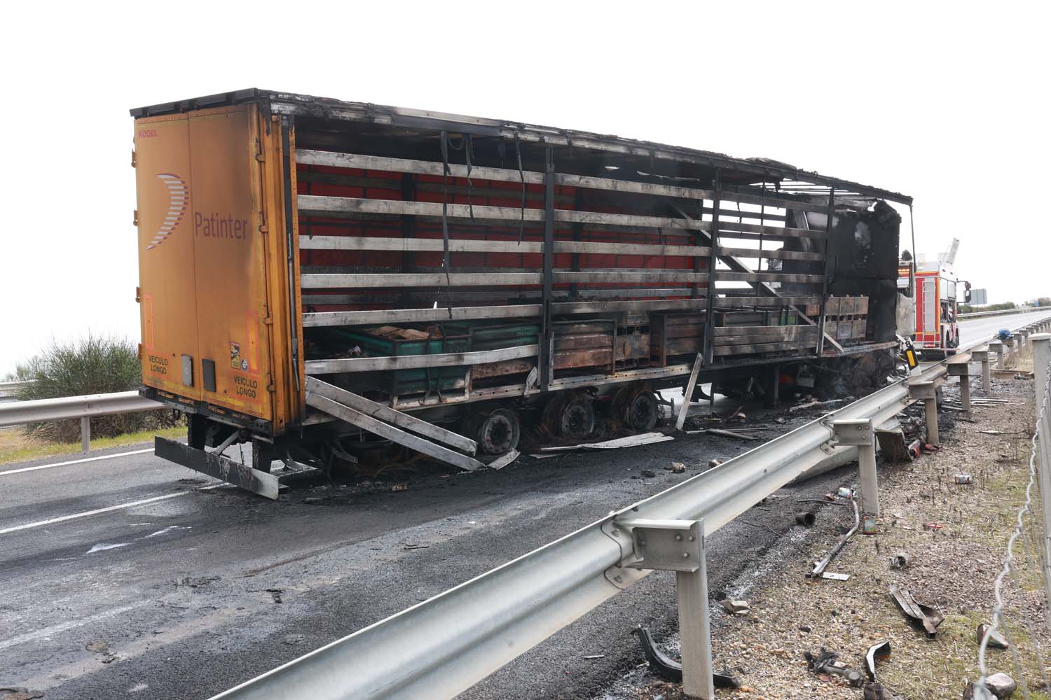 JL Leal ICAL. Accidente entre 2 camiones en la autovía A 62, en la localidad zamorana de Castrillo de la Guareña (3) JL Leal ICAL. Accidente entre 2 camiones en la autovía A 62, en la localidad zamorana de Castrillo de la Guareña (3)