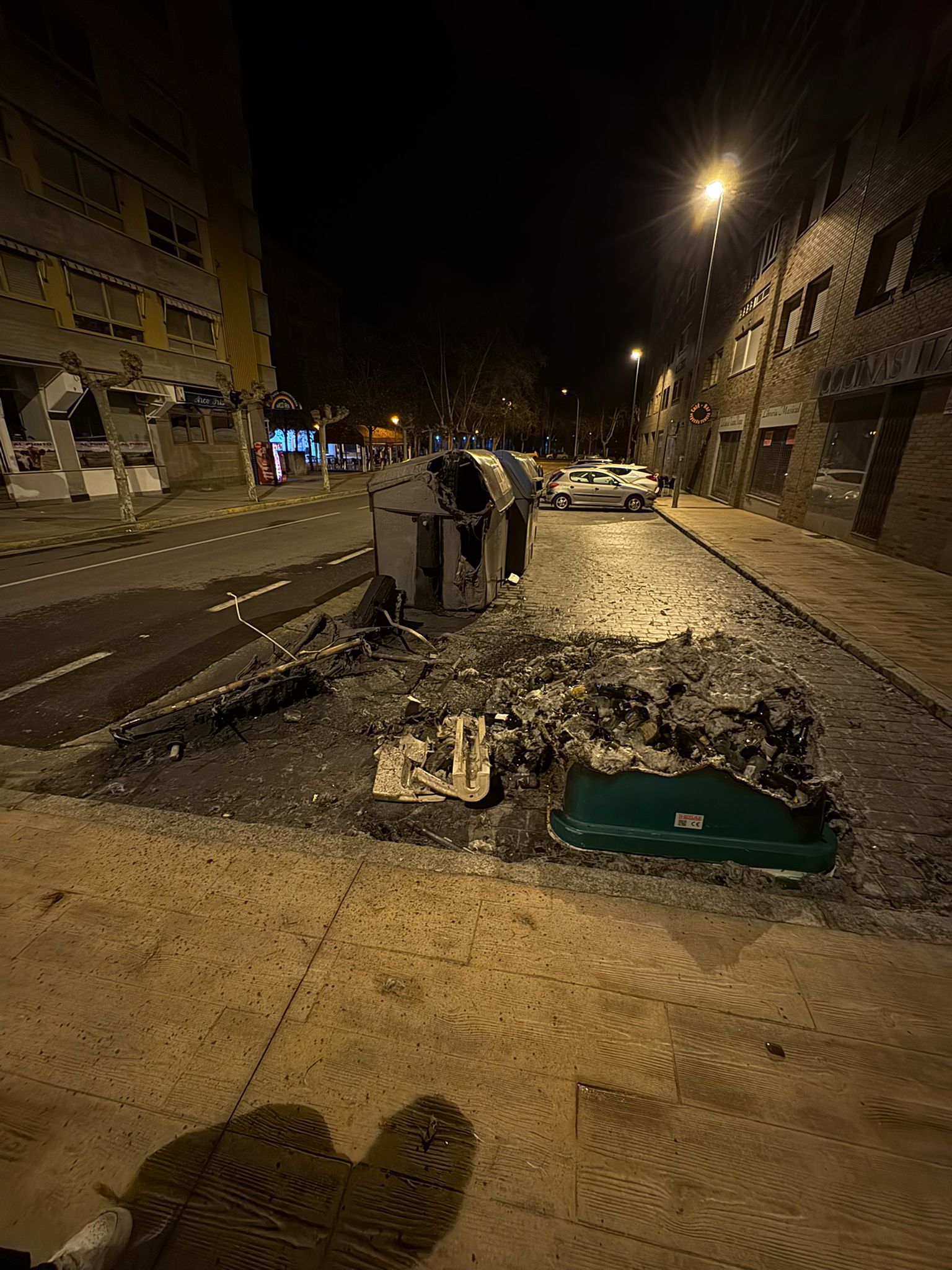 Incendio contenedores en Ponferrada Incendio contenedores en Ponferrada