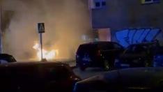 Incendio contenedores en Ponferrada. Incendio contenedores en Ponferrada.