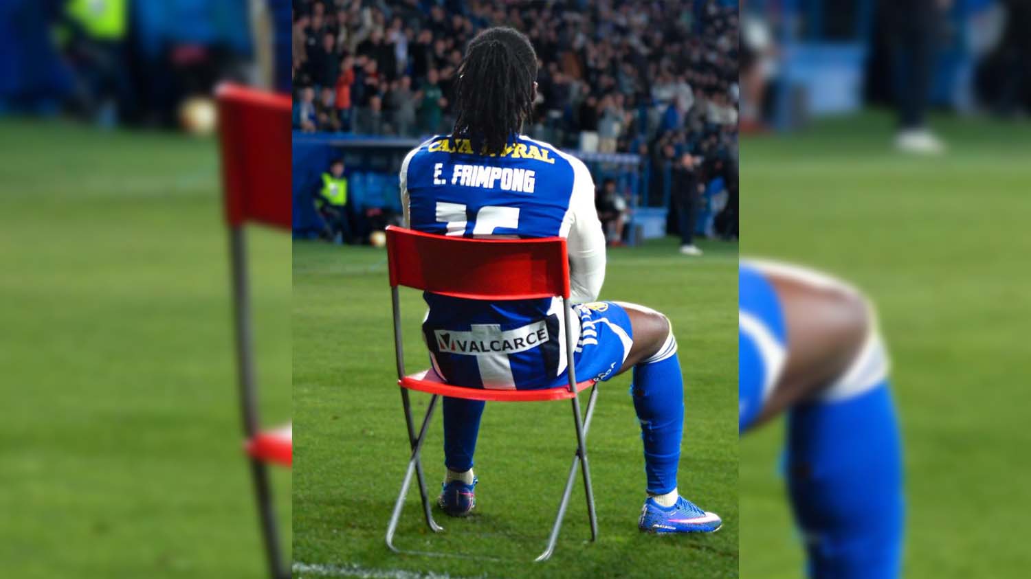 Gol de Frimpong y celebración con una silla Foto: @sdp_1922