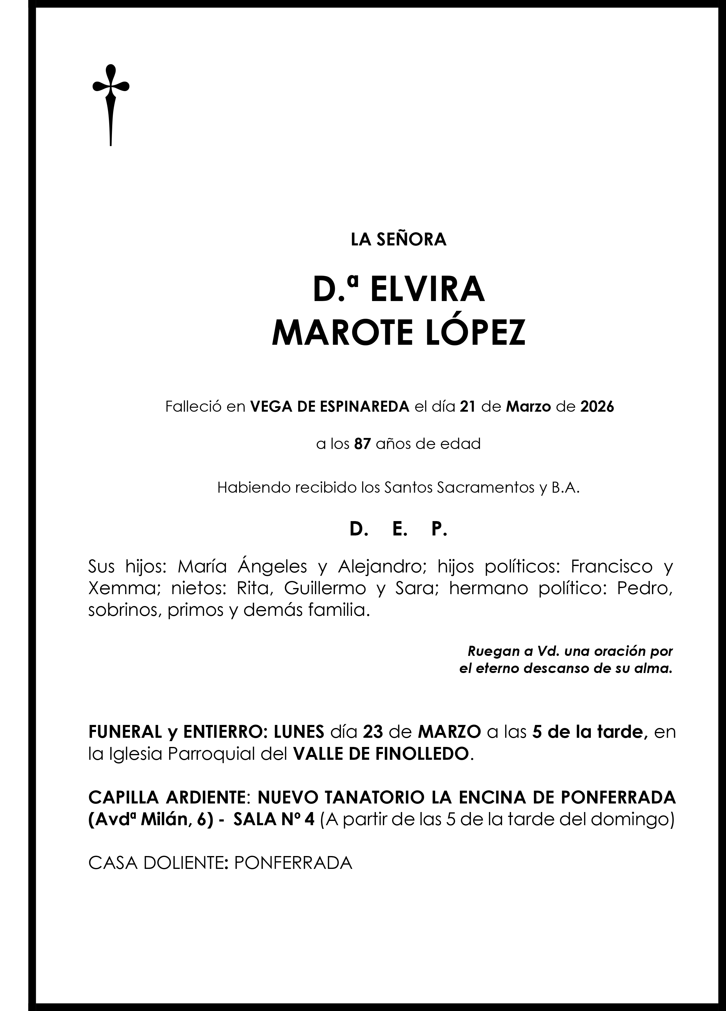 ELVIRA MAROTE LOPEZ