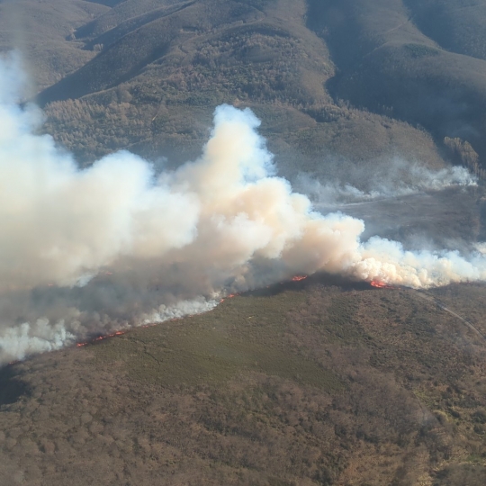 Incendio Igüeña Foto: @briftabuyo