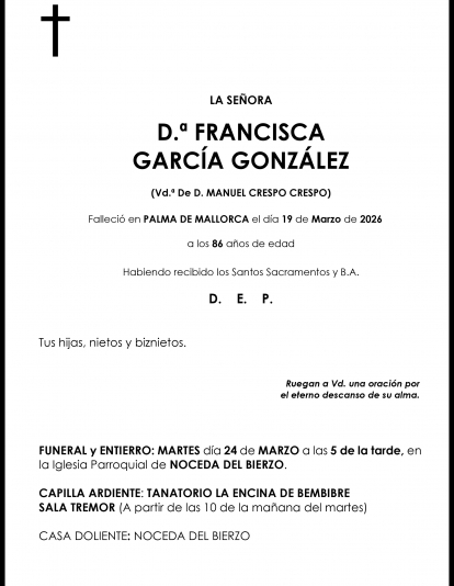 FRANCISCA GARCÍA GONZÁLEZ