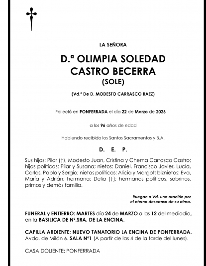 OLIMPIA SOLEDAD CASTRO BECERRA (SOLE)