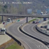 Zona afectada por el corte de tráfico