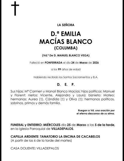 EMILIA  MACÍAS BLANCO  (COLUMBA) 