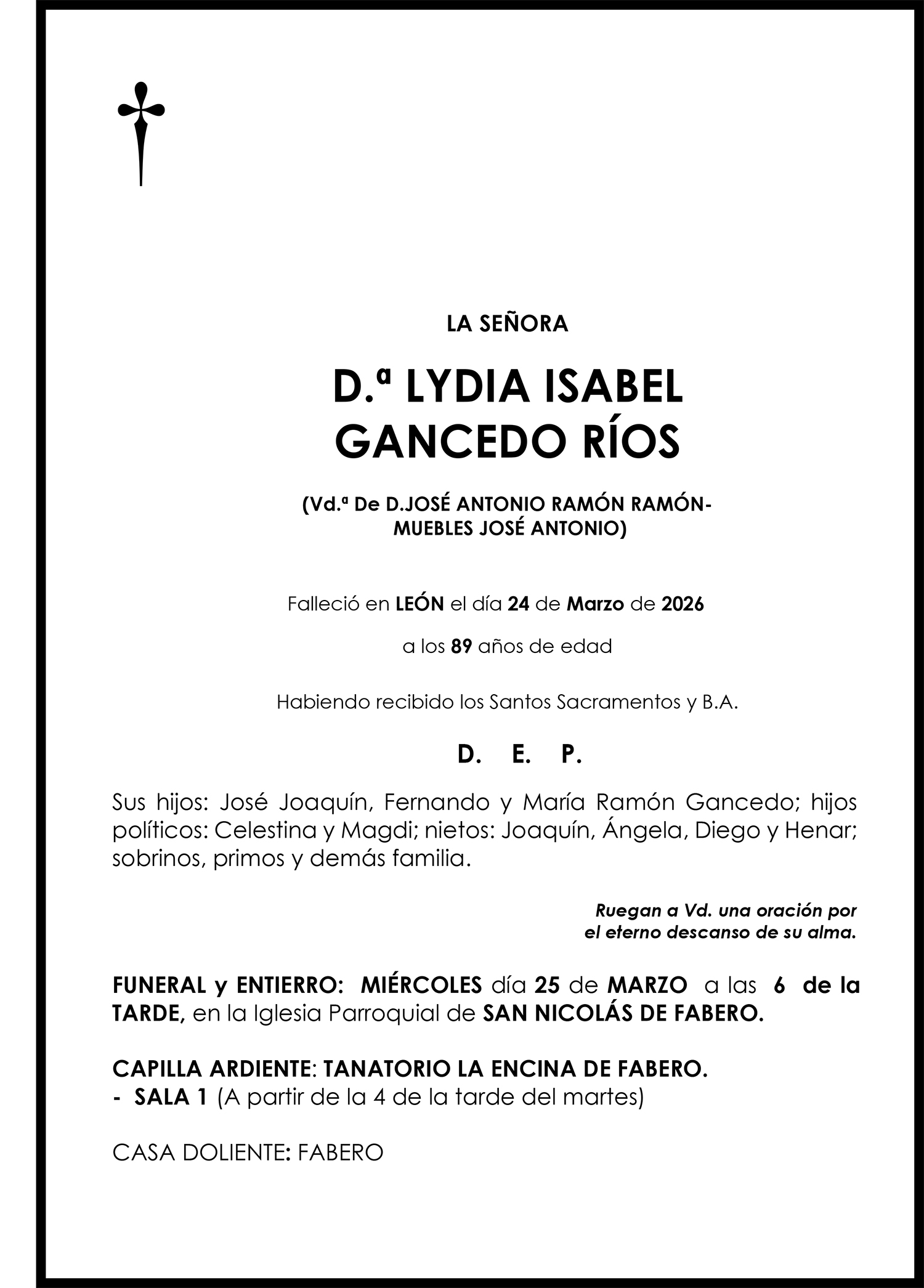 LYDIA ISABEL GANCEDO RÍOS