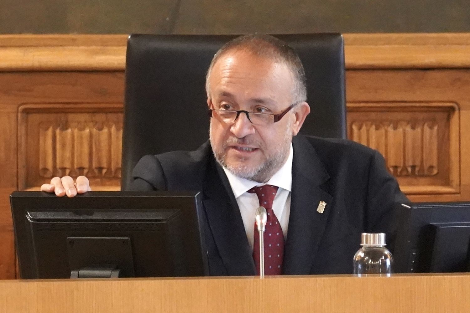 Gerardo Álvarez Courel, presidente de la Diputación de León durante la celebración del pleno | Carlos S. Campillo / ICAL