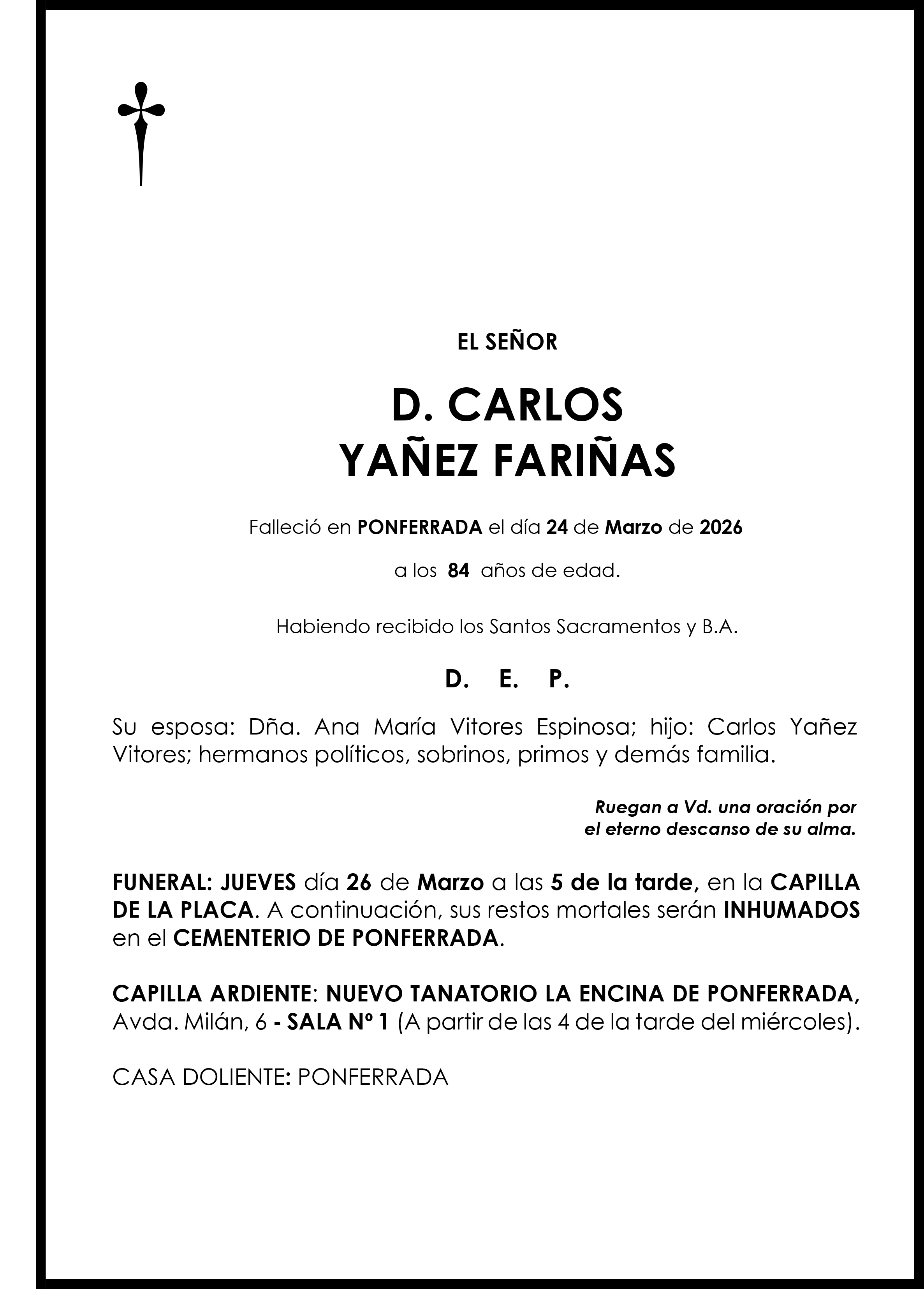 CARLOS YAÑEZ FARIÑAS
