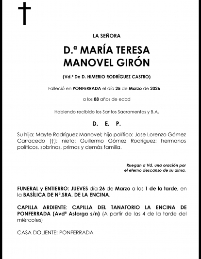 MARÍA TERESA MANOVEL GIRÓN