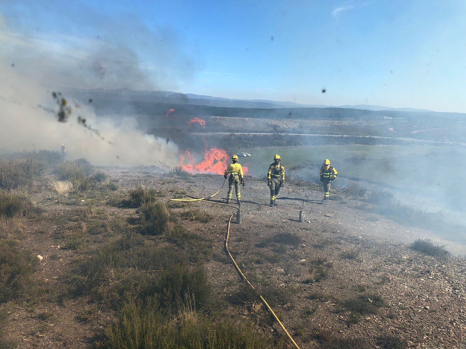 Quema en el Manzanal