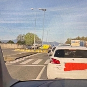 Lugar del accidente en Avenida Milán | Foto: Canal de Telegram Tráfico Bierzo