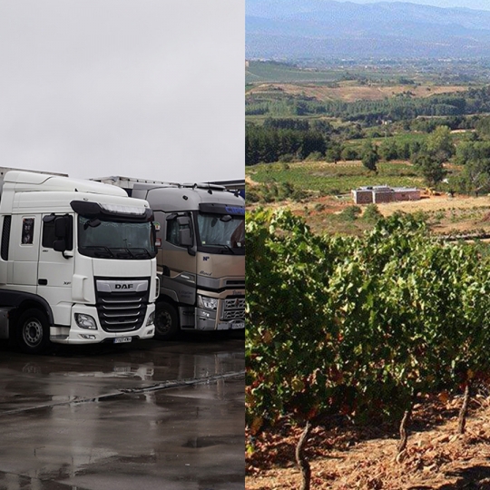 Agricultores y transportistas del Bierzo en una imagen de archivo 