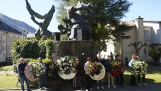César Sánchez / ICAL. Homenaje del Ayuntamiento de Villablino, a los mineros fallecidos en el accidente de Cerredo (Asturias)
