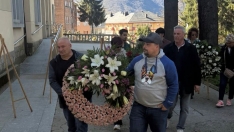 Acto por el accidente en la mina de Cerredo