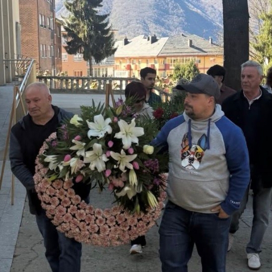 Acto por el accidente en la mina de Cerredo