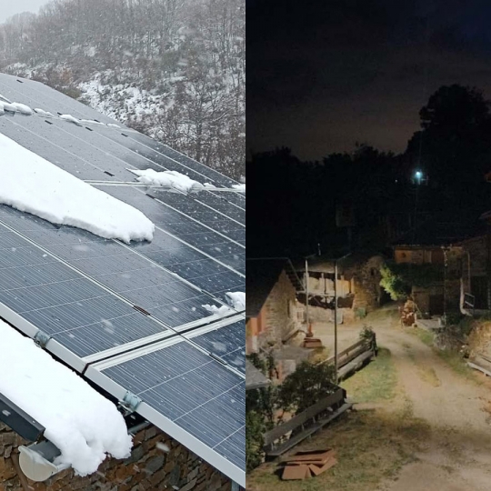 Sistema fotovoltaico en San Adrán de Valdueza y Carracedo de Compludo 