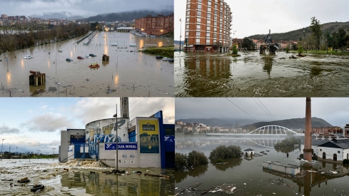 Ponferrada inundada imagen generada con ia