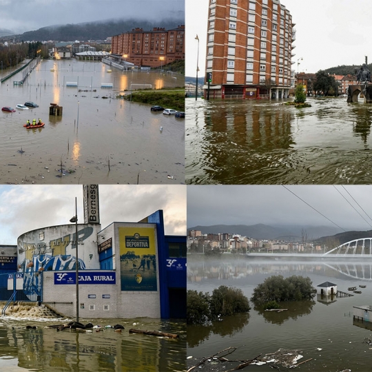 Ponferrada inundada imagen generada con ia