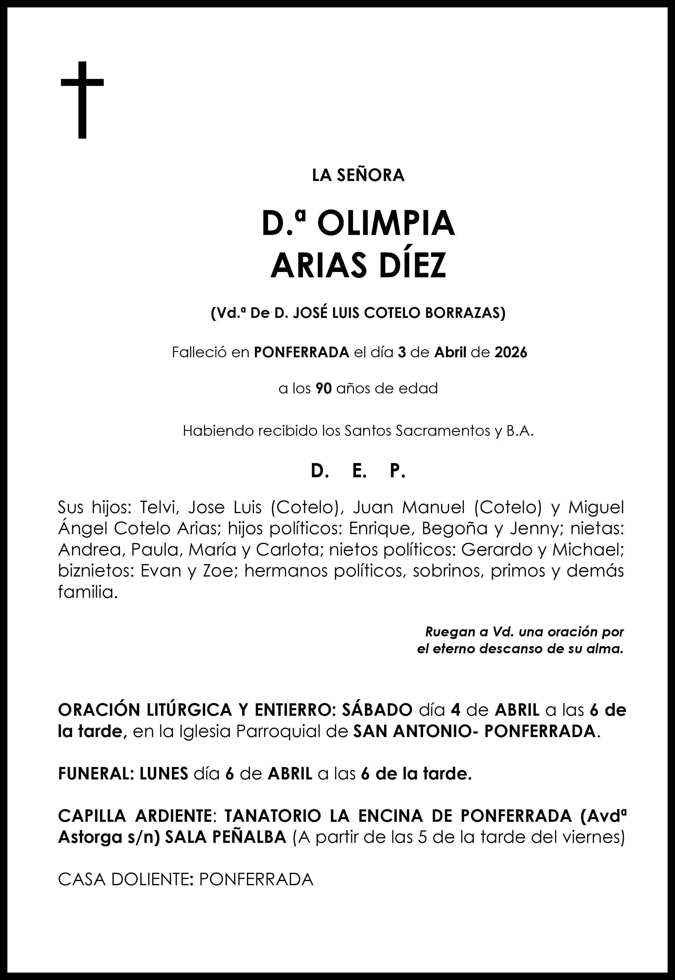 OLIMPIA ARIAS DÍEZ