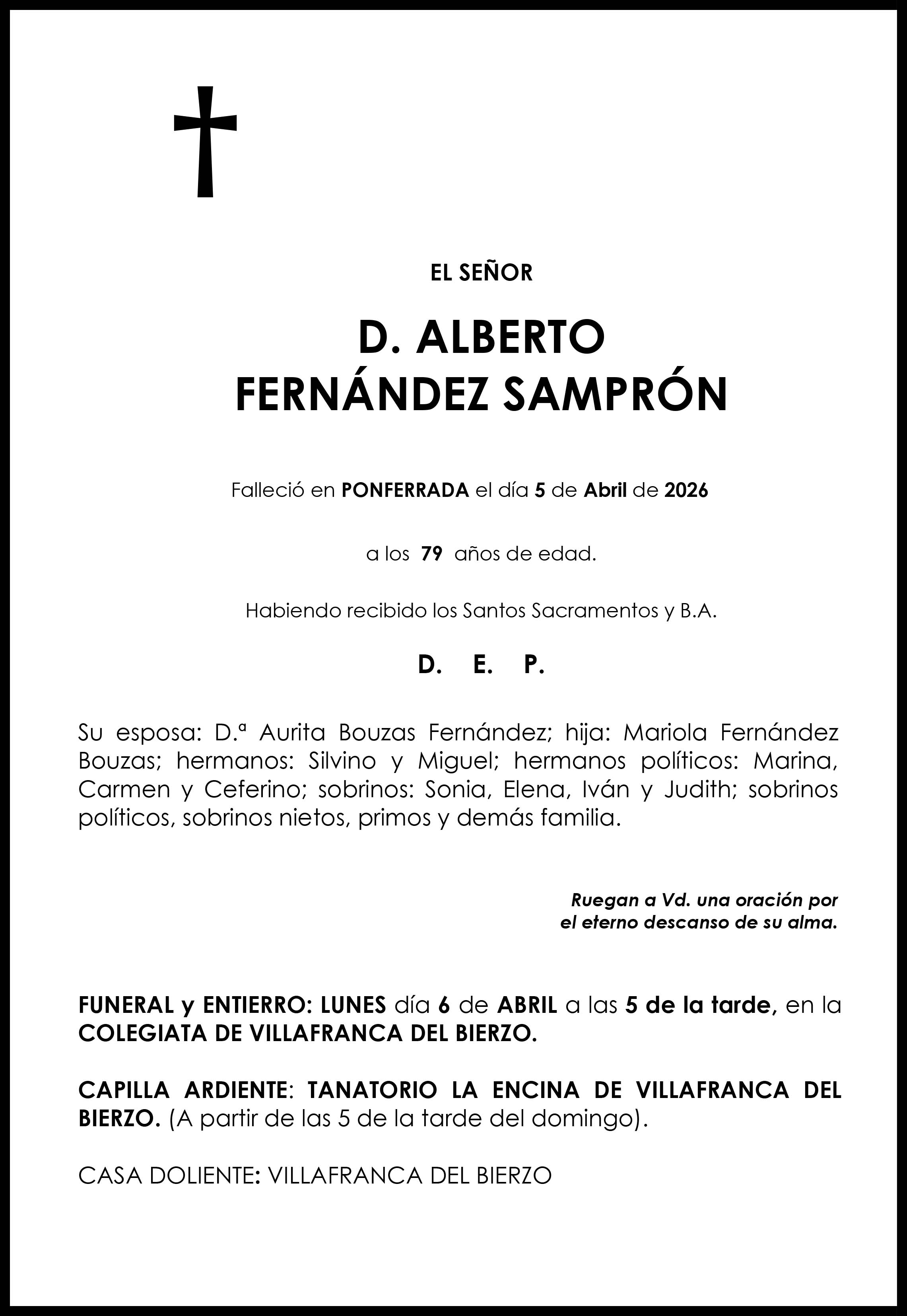 ALBERTO FERNANDEZ SAMPRON
