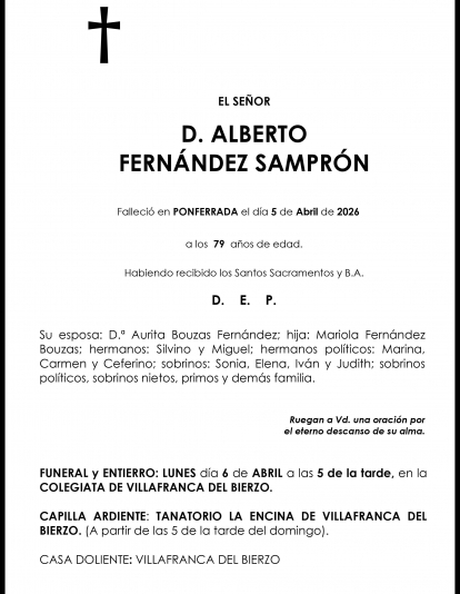 ALBERTO FERNANDEZ SAMPRON