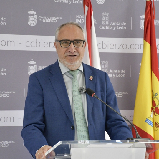 Olegario Ramón durante la comparecencia este lunes | Dani Merino (InfoBierzo)