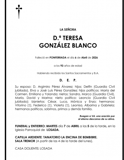 TERESA GONZALEZ BLANCO
