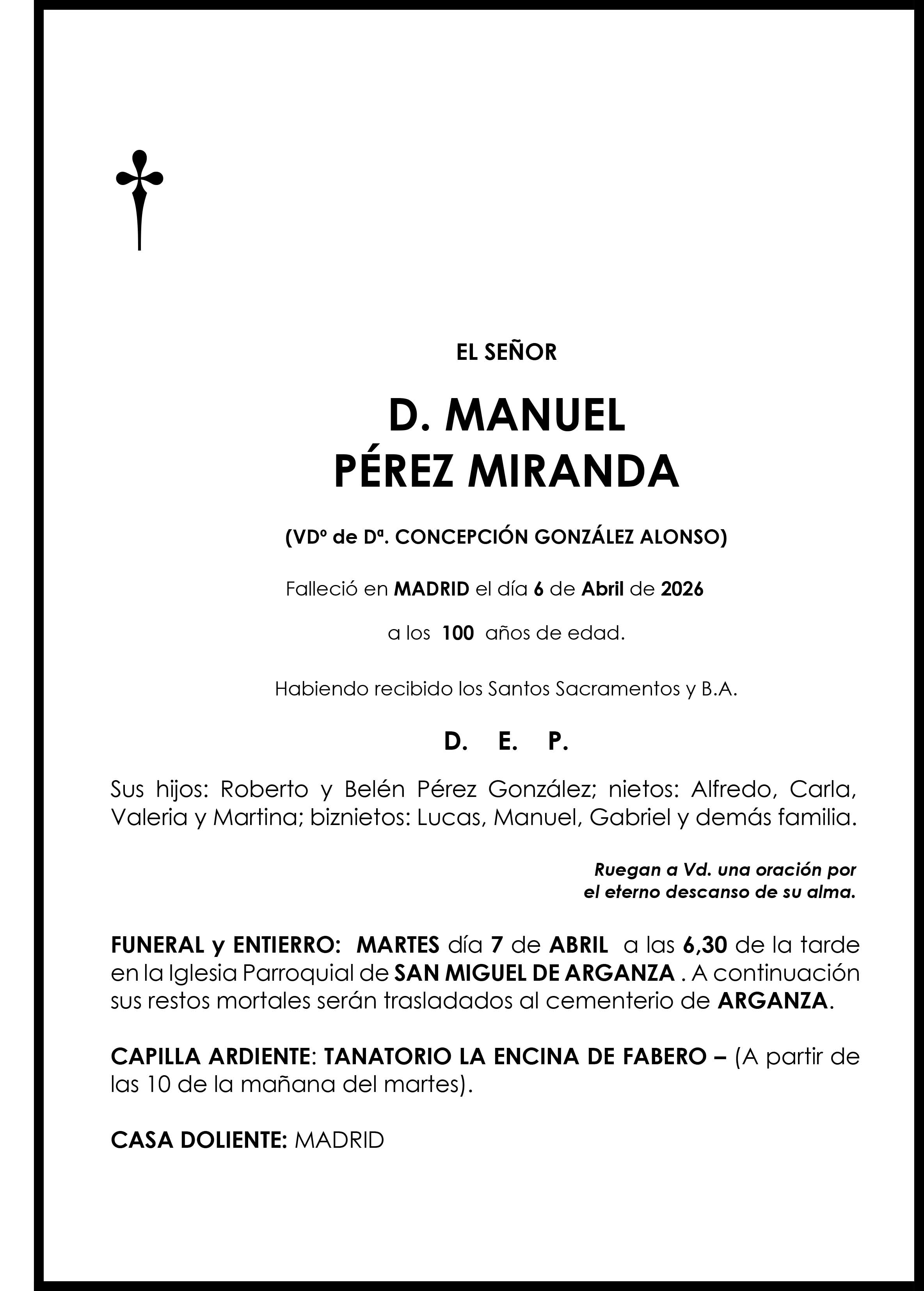 MANUEL PEREZ MIRANDA