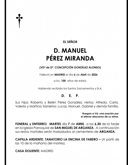 MANUEL PEREZ MIRANDA