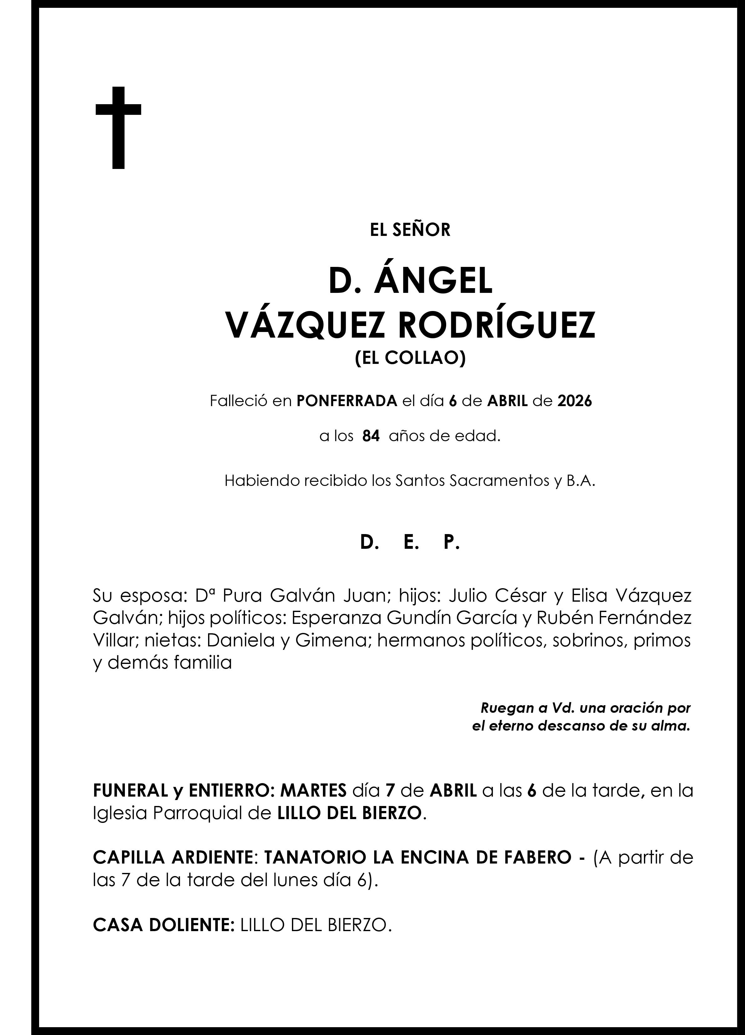 ANGEL VAZQUEZ RODRIGUEZ