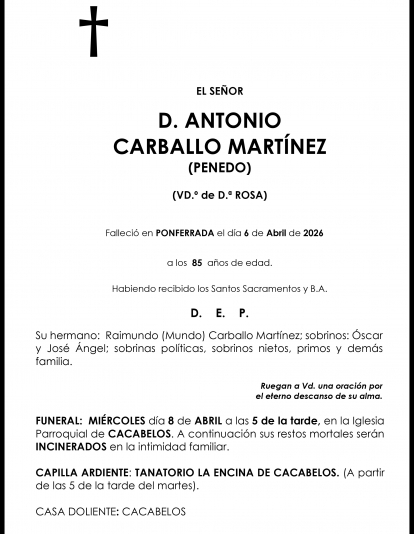 ANTONIO CARBALLO MARTINEZ