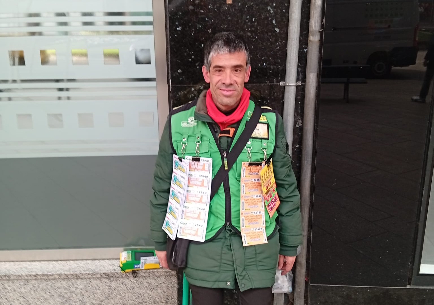 Blas García Martínez, vendedor oficial de la ONCE en Ponferrada