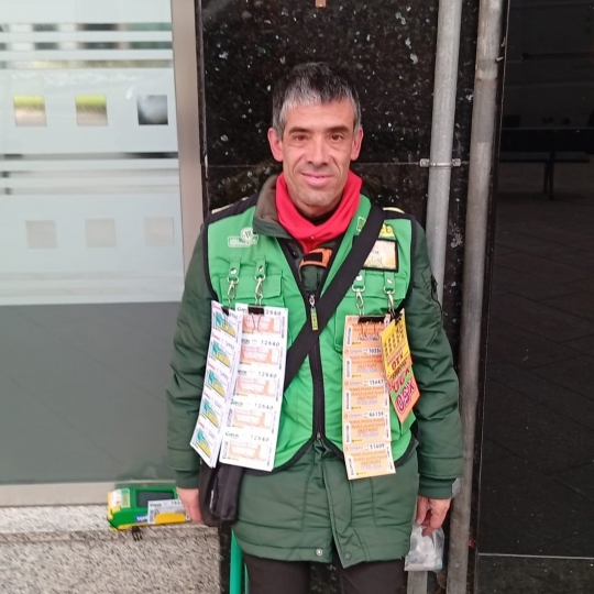 Blas García Martínez, vendedor oficial de la ONCE en Ponferrada