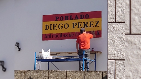 pintada sobre la placa pintada sobre la placa