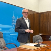 Luis Antonio Moreno durante la rueda de prensa de este martes
