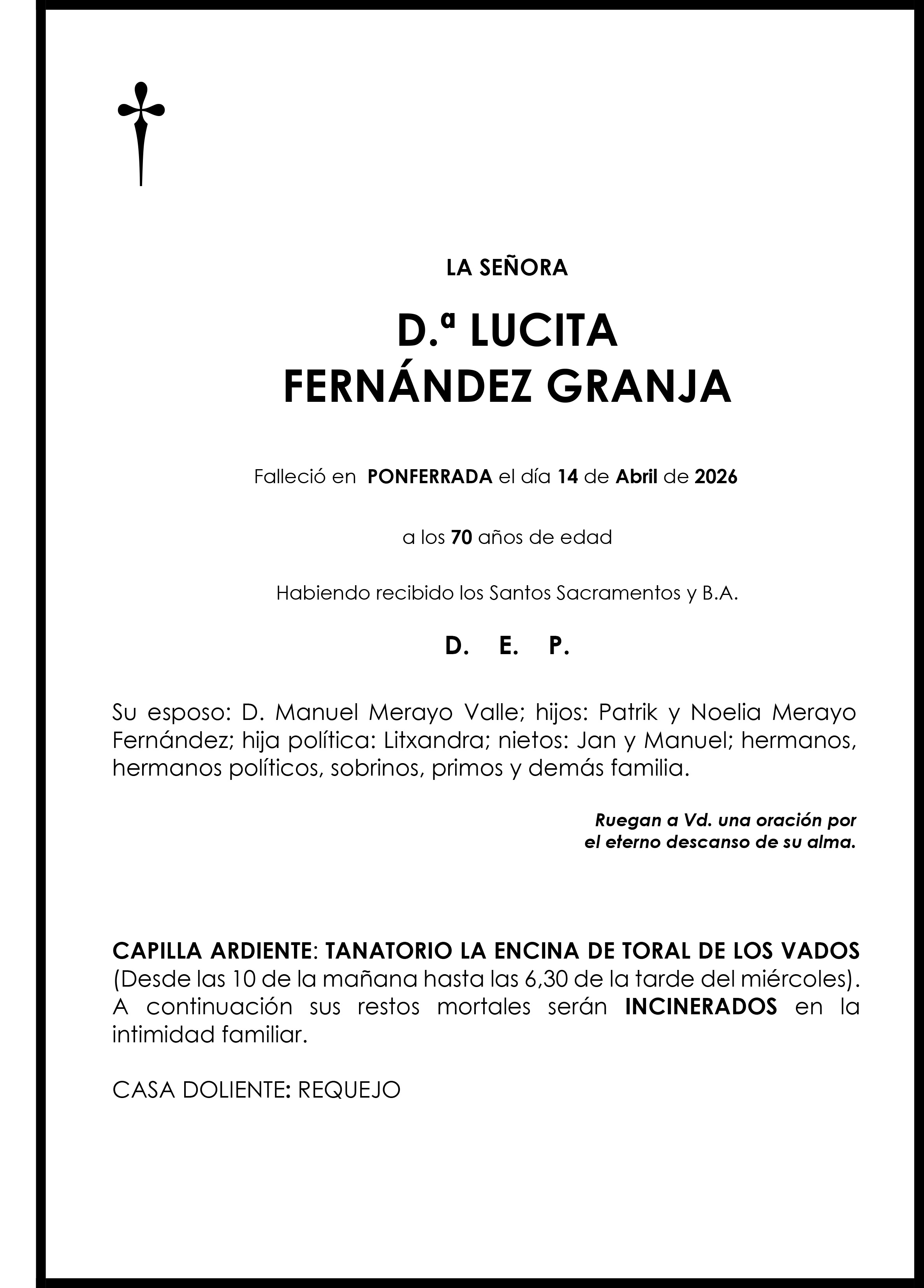 LUCITA FERNÁNDEZ GRANJA