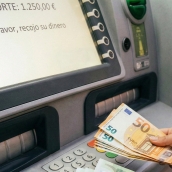 Cajero automático de un banco