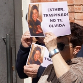 Miriam Chacón / ICAL. El municipio de Traspinedo (Valladolid) celebra una concentración en recuerdo, apoyo y justicia para Esther López y su familia