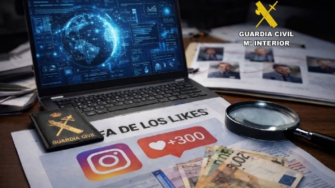 La Guardia Civil destapa la "estafa de los likes": cinco investigados tras engaños con falsos trabajos online