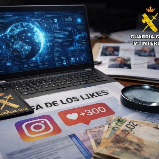 La Guardia Civil destapa la "estafa de los likes": cinco investigados tras engaños con falsos trabajos online