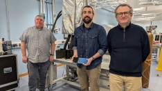 Científicos que participaron en la prueba, en el centro, el berciano José Antonio Fernández | Foto: Universidad de Oviedo