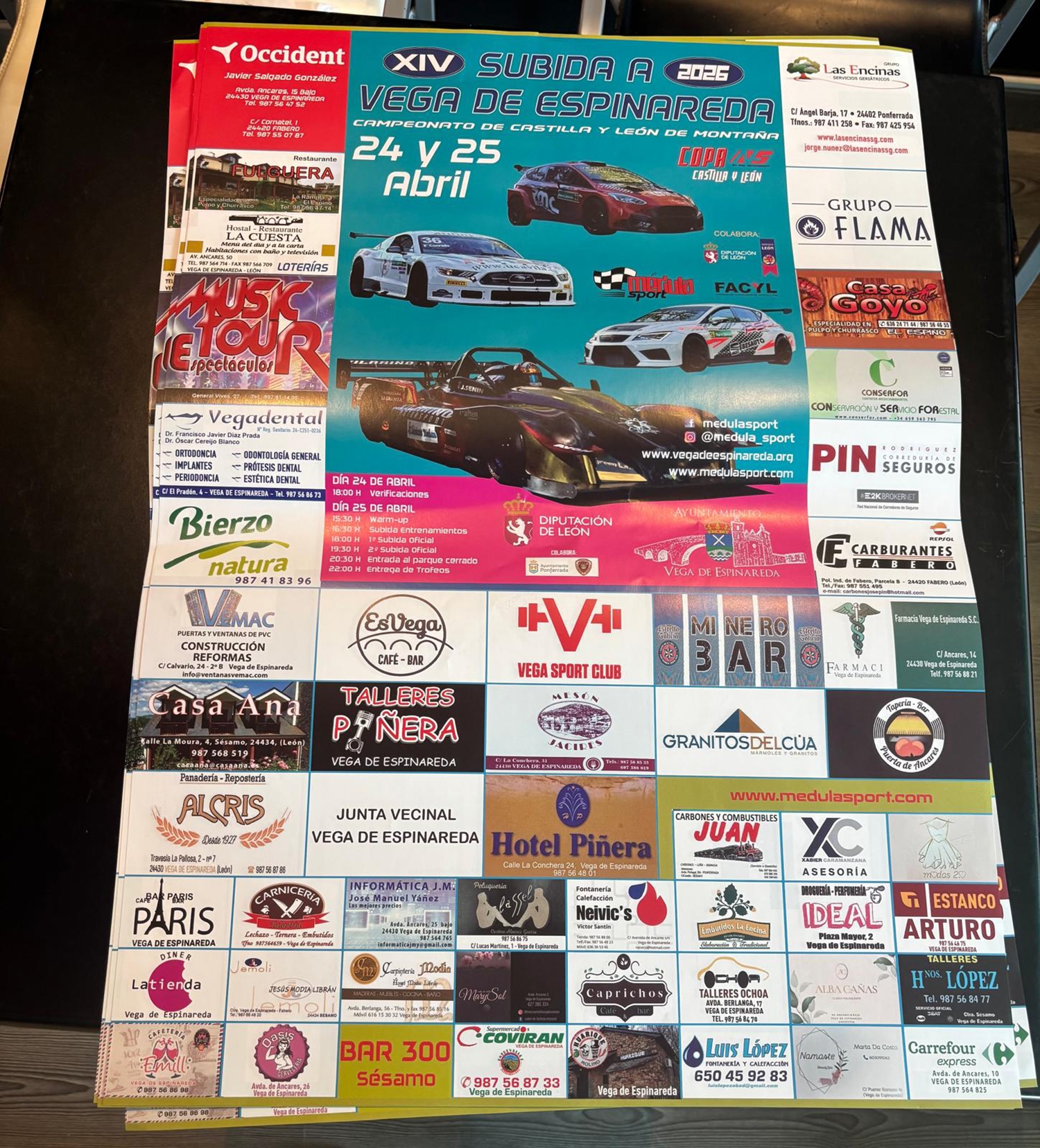 Cartel de la Subida a Vega de Espinareda 2026