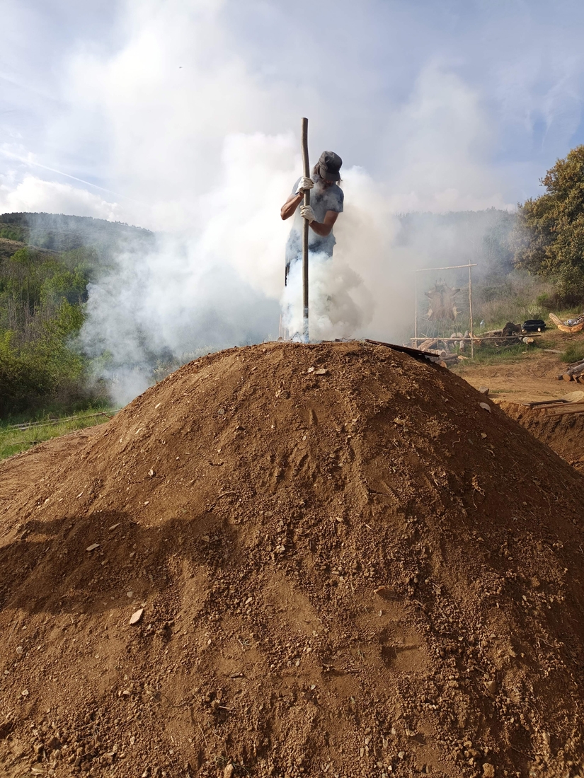 Carbonera tradicional en el Soto de Villar de los Barrios (2)
