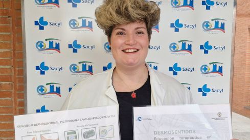 La enfermera de Pediatría de la Gasbi, Silvia Domínguez, con su propuesta Dermo Sentidos (2)