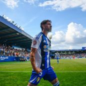 Gol de la Ponferradina ante el Tenerife, aunque los insulares acabaron empatando en el tramo final con uno más (Daniel Merino / InfoBierzo)