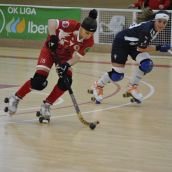 Partido de ida entre el Bembibre Hockey Club y el Cata Voltregà