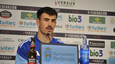 El jugador de la Ponferradina, Mario Jorrín